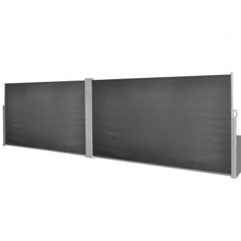 Seitenmarkise Ausziehbar Schwarz 160×600 cm