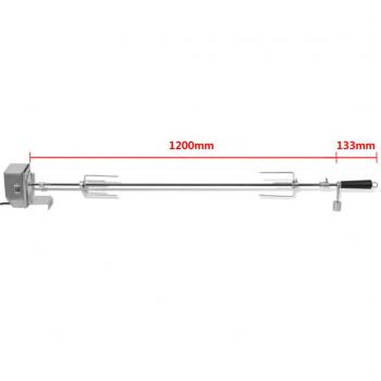 Grill Rotisseriespieß mit professionellem Motor Stahl 1200 mm