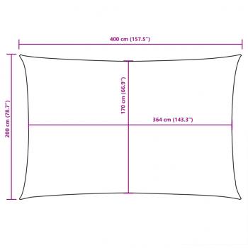 Sonnensegel Oxford-Gewebe Rechteckig 2x4 m Anthrazit 