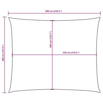 Sonnensegel Oxford-Gewebe Rechteckig 4x6 m Anthrazit 