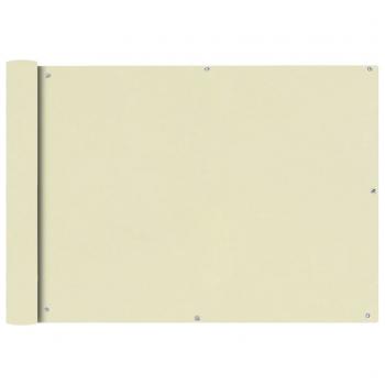 ARDEBO.de - Balkonsichtschutz Oxfordgewebe 75x600 cm Creme