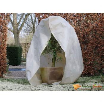 ARDEBO.de - Nature Wintervlies mit Reißverschluss 70 g/m² Beige 2×1,5×1,5 m 