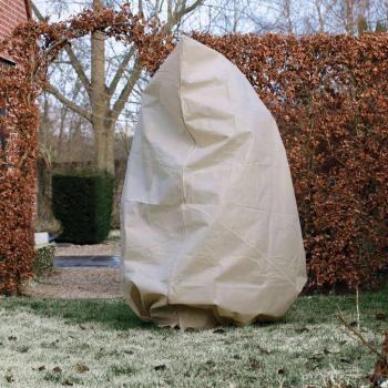 Nature Wintervlies mit Reißverschluss 70 g/m² Beige 2×1,5×1,5 m 