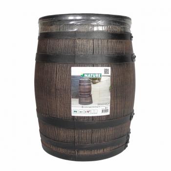 Nature Regentonne mit Holzoptik 50 L 38 x 49,5 cm Braun  