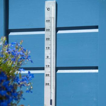 Nature Garten Wandthermometer Aluminium 3,8 x 0,6 x 37 cm