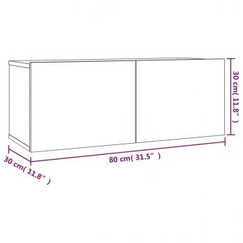 2-tlg. TV-Schrank-Set Grau Sonoma Holzwerkstoff