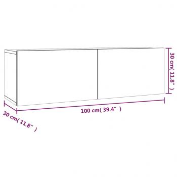 2-tlg. TV-Schrank-Set Grau Sonoma Holzwerkstoff