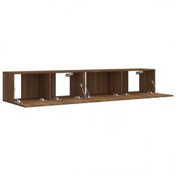 2-tlg. TV-Schrank-Set Braun Eichen-Optik Holzwerkstoff