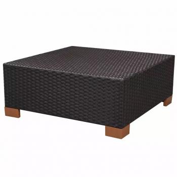 8-tlg. Garten-Lounge-Set mit Auflagen Poly Rattan Schwarz