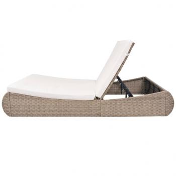 Outdoor-Sonneninsel Poly Rattan Beige