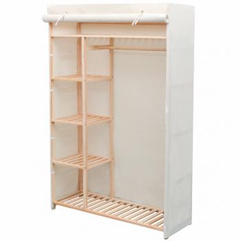 ARDEBO.de - Schrank Stoff und Kiefernholz 110 x 40 x 170 cm