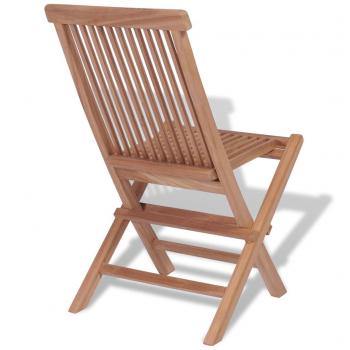 Klappbare Gartenstühle 4 Stk. Massivholz Teak 