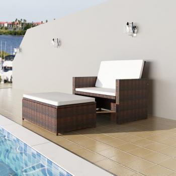 ARDEBO.de - Gartensofa Poly Rattan Braun