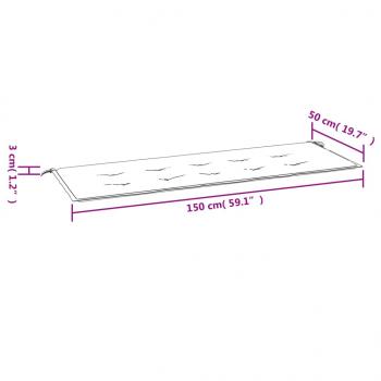 Gartenbank-Auflage Grau 150x50x3 cm Oxford-Gewebe