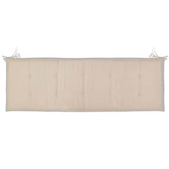 Gartenbank-Auflage Creme 150x50x3 cm Oxford-Gewebe