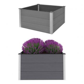 ARDEBO.de - Garten-Hochbeet WPC 100 x 100 x 54 cm Grau