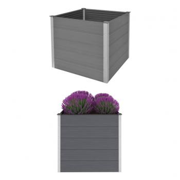 ARDEBO.de - Garten-Hochbeet WPC 100x100x91 cm Grau