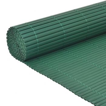 Gartenzaun Doppelseitig PVC 90×300 cm Grün