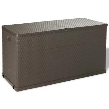 ARDEBO.de - Garten-Aufbewahrungsbox Braun 120x56x63 cm PP Rattan