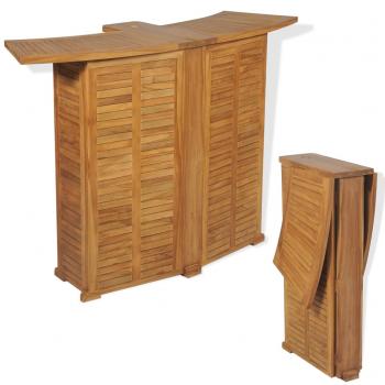 ARDEBO.de - Klappbarer Bartisch 155x53x105 cm Teak Massiv