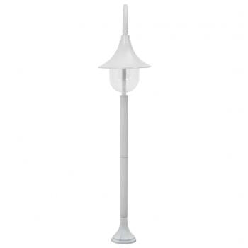 Garten-Pollerleuchte E27 120 cm Aluminium Weiß