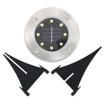 Solar-Bodenleuchten 8 Stk. LED Weiß