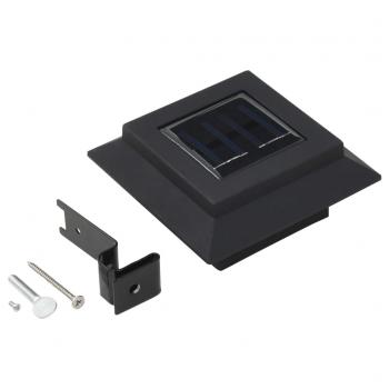 Outdoor Solarleuchten 6 Stück LED Quadratisch 12 cm Schwarz