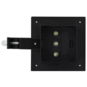 Outdoor Solarleuchten 6 Stück LED Quadratisch 12 cm Schwarz