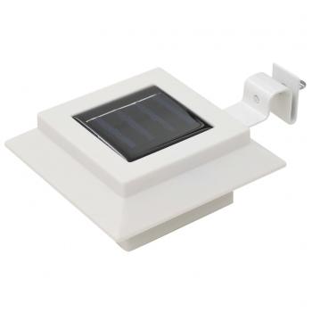 Outdoor Solarleuchten 6 Stück LED Quadratisch 12 cm Weiß