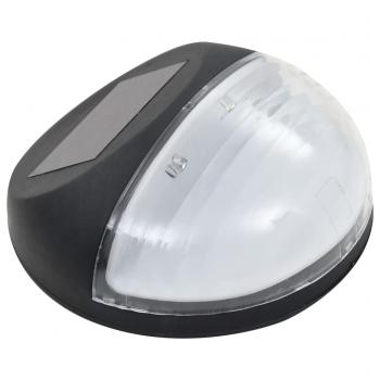 Outdoor Solar-Wandleuchten LED 12 Stk. Rund Schwarz