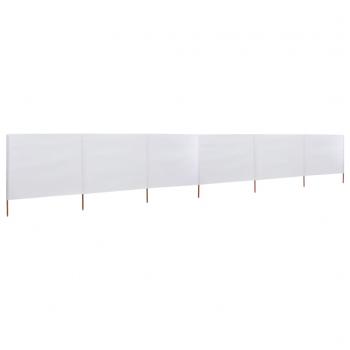 ARDEBO.de - 6-teiliges Windschutzgewebe 800 x 80 cm Weiß