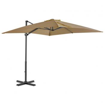 ARDEBO.de - Ampelschirm mit Aluminium-Mast Taupe 250 x 250 cm 