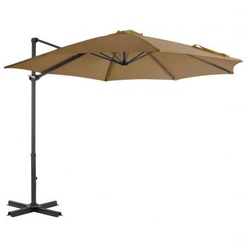 ARDEBO.de - Ampelschirm mit Aluminium-Mast Taupe 300 cm