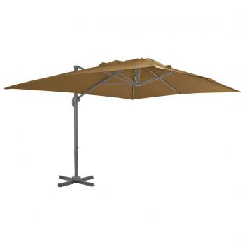 ARDEBO.de - Ampelschirm mit Aluminium-Mast 400x300 cm Taupe