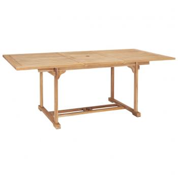 Garten-Ausziehtisch 150-200x100x75 cm Massivholz Teak