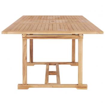 Garten-Ausziehtisch 150-200x100x75 cm Massivholz Teak