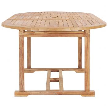 Garten-Ausziehtisch 150-200x100x75 cm Massivholz Teak