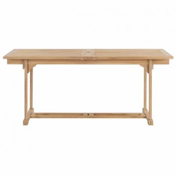 Garten-Ausziehtisch 180-280x100x75 cm Massivholz Teak