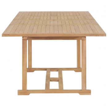 Garten-Ausziehtisch 180-280x100x75 cm Massivholz Teak