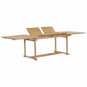 9-tlg. Garten-Essgruppe 180-280 x 100 x 75 cm Teak Massivholz