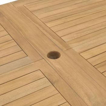 9-tlg. Garten-Essgruppe 180-280 x 100 x 75 cm Teak Massivholz