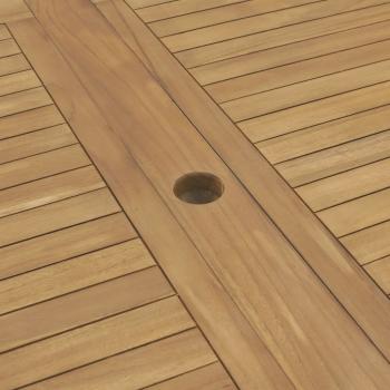 9-tlg. Garten-Essgruppe 180-280 x 100 x 75 cm Teak Massivholz