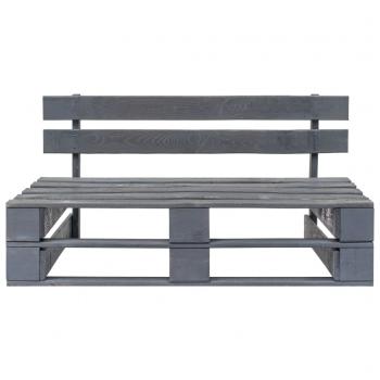 Outdoor-Bank Paletten Holz Grau