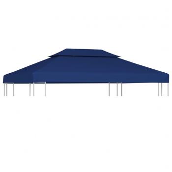 ARDEBO.de - Pavillon-Dachplane mit Kaminabzug 310 g/m² 4x3 m Blau 