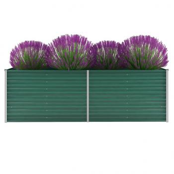 ARDEBO.de - Garten-Hochbeet Verzinkter Stahl 240x80x77 cm Grün