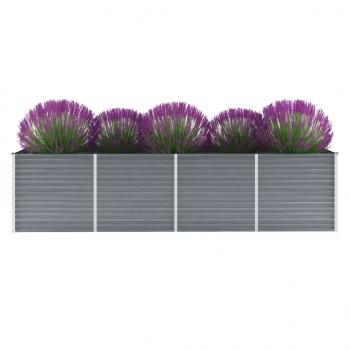 ARDEBO.de - Garten-Hochbeet Verzinkter Stahl 320x80x77 cm Grau 