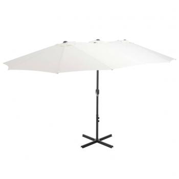 ARDEBO.de - Sonnenschirm mit Aluminium-Mast 460 x 270 cm Sand