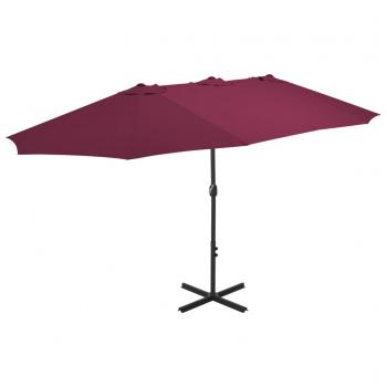 ARDEBO.de - Sonnenschirm mit Aluminium-Mast 460 x 270 cm Bordeauxrot