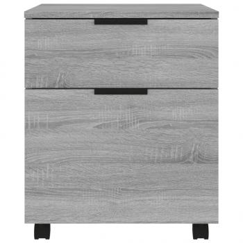 Mobiler Aktenschrank mit Rollen Grau Sonoma 45x38x54 cm