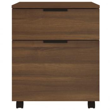 Mobiler Aktenschrank mit Rollen Braun Eichen-Optik 45x38x54 cm